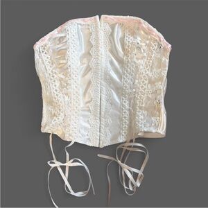 Elegant White Lace Corset Top